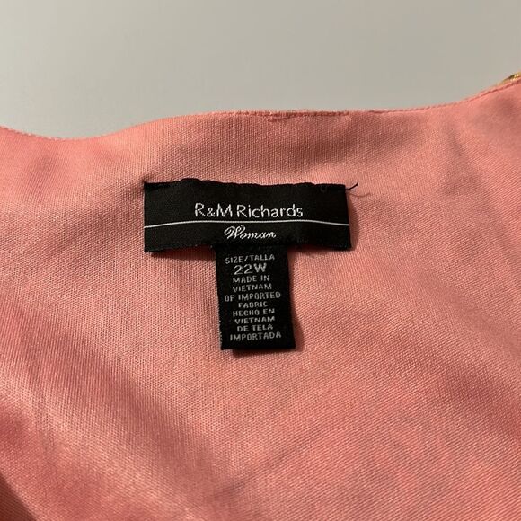 R & M Richards Pink and Brown Paisley Blouse - Picture 2 of 13